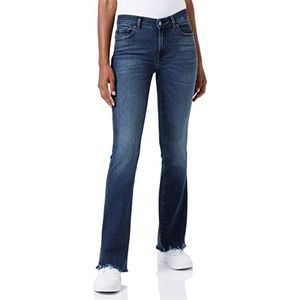 7 For All Mankind Dames Bootcut TAILORLESS Luxe Vintage with Worn Out Hem Jeans, Dark Blue, Regular