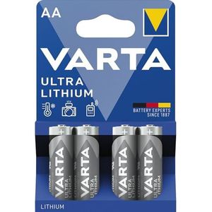 VARTA Lithium AA Mignon LR6 batterijen (verpakking met 4 stuks) - ideaal voor digitale camera speelgoed GPS-apparaten sport- en outdoor-toepassingen