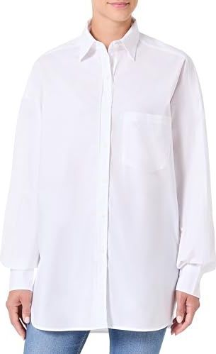 REPLAY - Blouse - Wit - Klassieke Blouse - Lange Mouw