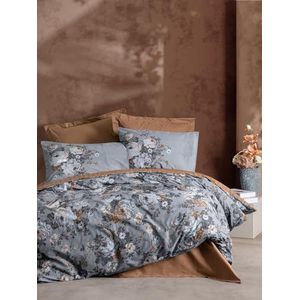 Nuit Des Rêves Ranforce Single Quilt Cover-set (135 x 200 cm), 100% katoen, bruin, machinewasbaar, pigmentprint, envelop en knoopsluiting, gezellig en stijlvol beddengoed