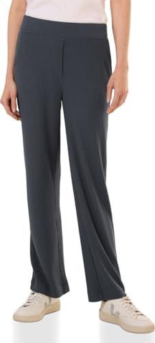 Cecil Dames Jersey broek met geribde structuur in Grijs, Gr: XXL