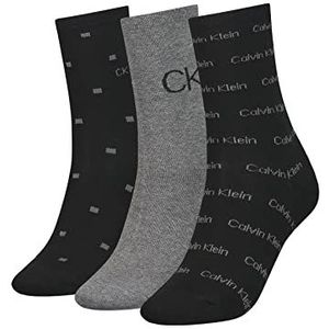 Calvin Klein Lurex Gift Box Casual sokken voor dames, verpakking van 3 stuks, Black Combo., One Size