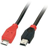USB-kabel Micro-B/Mini-B OTG 0,5 m