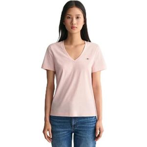 REG Shield SS T-shirt met V-hals, Faded Pink, 3XL