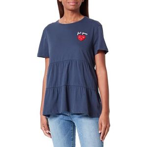 LIBBI Dames T-Shirt 12002734-LI01, Marine, L, marineblauw, L