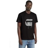 G-Star RAW - Stitch Burger - T-shirt - Zwart - Biologisch Katoen