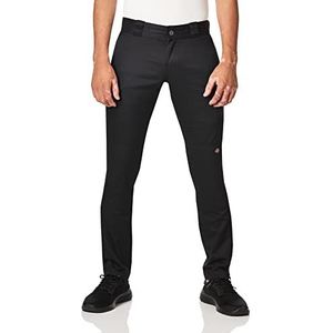 Dickies Skinny rechte werkbroek met dubbele knie voor heren, Zwart V1, 31W / 30L