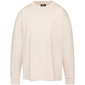 SCHOTT - T-shirt - Creme - Lange Mouwen - Katoen