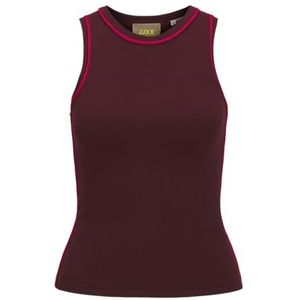 JACK & JONES Jxevelyn Comfy Piping Top Knit, Cabernet, M