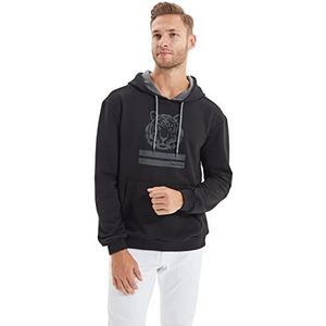 TRENDYOL MAN Sweatshirt - Zwart - Regular, Zwart, S