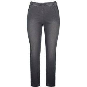 Ulla Popken Dames grote maten plus size jegging Sienna, stretch, jersey, selectie lichtgrijs melange 68 717494134-68, Lichtgrijs Mélang, 68