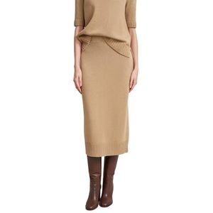 Bugatti - Jerseyrok - Beige - 40% Wol 30% Viscose 20% Polyamide 10% Kasjmier