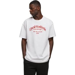Mister Tee Upscale World Wide Heavy Oversize Tee XL White, wit, XL Grote maten Tall