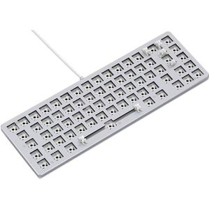 Glorious Gaming GMMK 2 Compact 65% Barebones (alleen frame) - Mechanisch gamingtoetsenbordframe, compacte TKL-maat (65%), aluminium, aanpasbaar, RGB per toets, internationaal/ISO/lay-out - wit