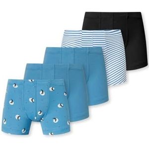 Schiesser Jongens 5 Pack Boxershort Onderbroeken - 95/5 Organic Bio Katoen - Maat 92 tot 140, Gesorteerd 1_181847, 128 cm