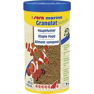 sera Marinegranulaat Nature 1 liter of 1000 ml - hoofdvoer van granulaat voor zeewatervissen, zeewatervoer met hoge bruikbaarheid en dus minder algen