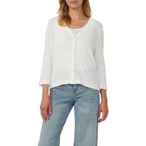 T-shirt - Zacht Katoen - Slanke Pasvorm - 3/4 Mouwen - V-hals