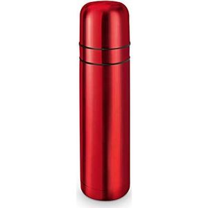 Rominox Cadeauartikel thermoskan // cup in cup met 2 deksels – rood – elegante thermoskan, draaisluiting met drukopening, geïntegreerde tweede beker, 750 ml, outdoor, wandelen, kantoor