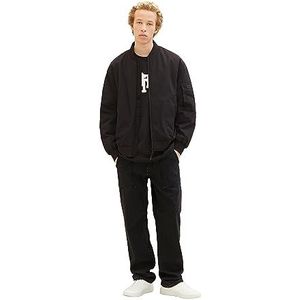Tom Tailor Denim Heren College bomberjack met waterafstotende functie, 29999 - Black, M