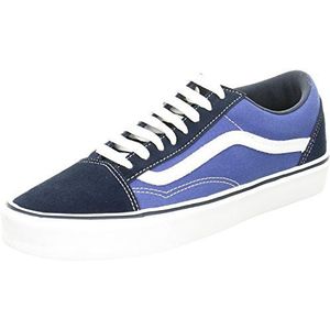 Vans Old Skool Lite Plus, Low-Top Sneakers voor dames, Blauw Suede Canvas Navy Wit, 40 EU