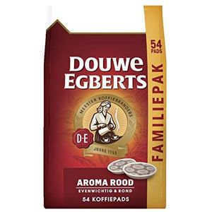 Douwe Egberts Koffiepads Aroma Rood - Familiepak - (216 Pads - Geschikt voor SENSEO Koffiepadmachines - Intensiteit 05/09 - Medium Roast Koffie) - 4 x 54 Pads
