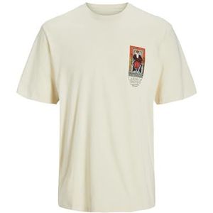 JACK & JONES JORORACLE Tee SS Crew Neck TG, Botercrème., S