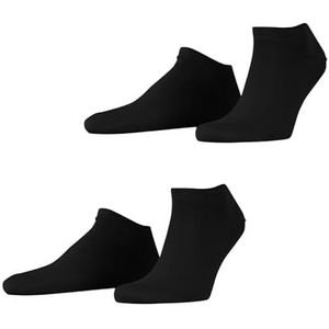 ESPRIT Heren Korte sokken Basic Uni Multipack M Sn katoen kort eenkleurig 2 paar, Zwart Black 3000, 39-42