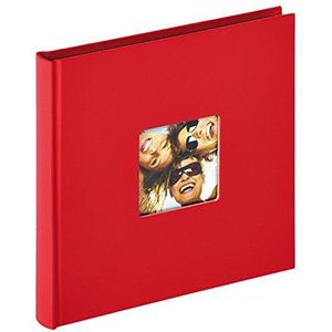 walther design fotoalbum rood 18 x 18 cm met omslaguitsparing, Fun FA-199-R