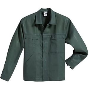 BP Workwear Basic 1485-060-74 werkjas - verborgen drukknoopsluiting - puur katoen - normale pasvorm - maat: 90/94 - kleur: middengroen