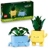 LEGO Botanicals Vrolijke Plantjes – Bouwpakket om te Knutselen Voor Kinderen Incl. 2 Kunstplanten Met 2 Bloempotten en Verwisselbare Gezichten – Cadeay voor Meisjes en Tieners Vanaf 9 Jaar – 10349