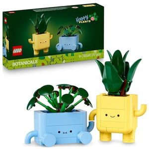 LEGO Botanicals Vrolijke Plantjes – Bouwpakket om te Knutselen Voor Kinderen Incl. 2 Kunstplanten Met 2 Bloempotten en Verwisselbare Gezichten – Cadeay voor Meisjes en Tieners Vanaf 9 Jaar – 10349