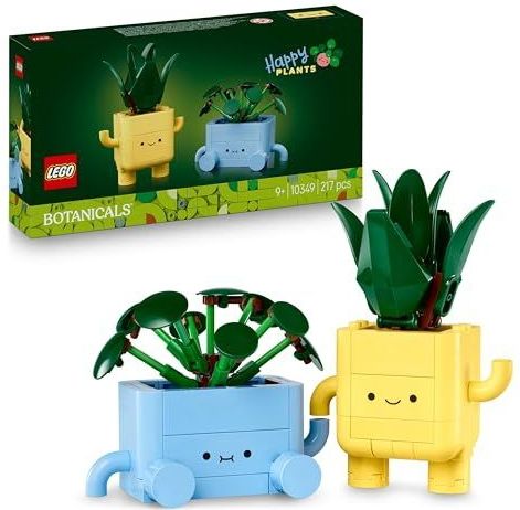 LEGO Botanicals Vrolijke Plantjes – Bouwpakket om te Knutselen Voor Kinderen Incl. 2 Kunstplanten Met 2 Bloempotten en Verwisselbare Gezichten – Cadeay voor Meisjes en Tieners Vanaf 9 Jaar – 10349