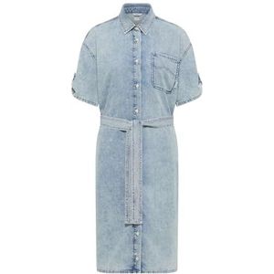 Knielange jurk met knoopsluiting, model 'Camilla'