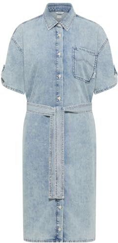 Knielange jurk met knoopsluiting, model 'Camilla'