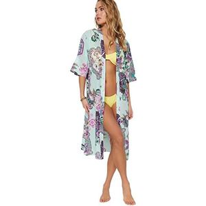 Trendyol Dames kimono & caftan-multi-color-regular, Zeer kleurrijk, 36