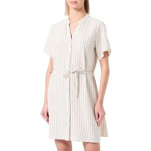 Viprisilla Gestreept S/S Short Shirt Dress, Super Light Natural Melan/Stripes: Black Beauty, 40