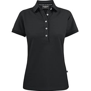 Texstar PW11 dames stretch Pikee hemd, maat XL, zwart