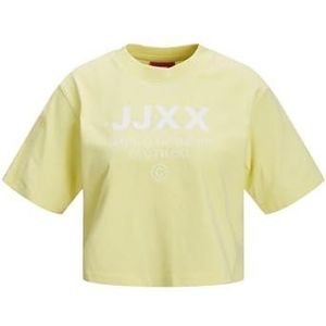 JJXX Dames T-Shirt JXBROOK T-Shirt, Elfin Yellow/Detail:Bright White Print Cali 1, M
