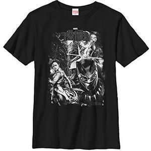 Marvel Boy's Black Panther - Panther In Starsz Short Sleeve T-Shirt T-Shirt Zwart 128