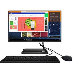 Lenovo IdeaCentre AIO 3 24ITL6 Desktop PC 23,8 inch FHD (Intel Core i5, 8 GB RAM, 1 TB HDD plus 128 GB SSD, Intel Iris XE Graphics, Windows 10 Home) toetsenbord USB Calliope, AZERTY - zwart
