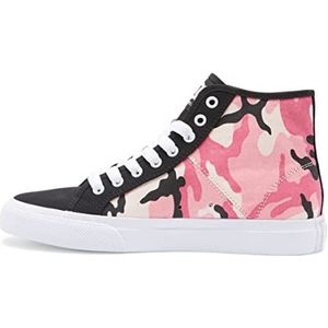 DC Shoes Dames Manual Sneakers, Wit Roze Camo, 37.5 EU