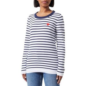 ESPRIT Maternity Sweater met lange mouwen, streep, Helder Wit - 101, XL