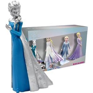 Bullyland 13415 - 100 jaar Disney speelfiguren set met prinses Elsa in 4 varianten, ideaal als klein cadeau voor kinderen vanaf 3 jaar