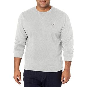 Nautica Heren Basic Crew Neck Fleece Sweatshirt, Grijze Hei, L