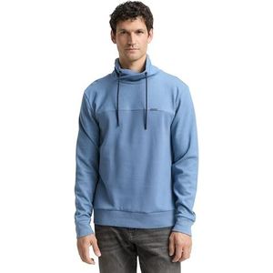 TOM TAILOR Sweatshirt voor heren, 39296 - Blauw Wit Blauw Fijne Streep, XXL