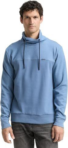 TOM TAILOR Sweatshirt voor heren, 39296 - Blauw Wit Blauw Fijne Streep, XXL