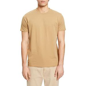 ESPRIT Heren 993EE2K307 T-shirt, 270/beige, S, 270/beige, S