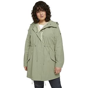 TOM TAILOR MY TRUE ME Dames Plussize zomerparka met gerecycled polyester 1024908, 26317 - Light Olive, 44 Grote maten