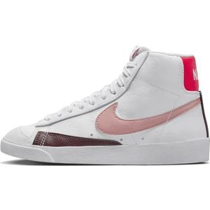 Nike - W Blazer Mid '77 Next Nature - Damessneakers - Wit Rood Stardust Night Maroon