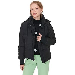 Trendyol Jas - Bordeaux - Puffer, Zwart, S